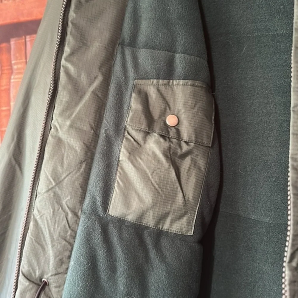 Vintage Green Bay Packers NFL Nylon Puffer Parka Coat Hood Green Football